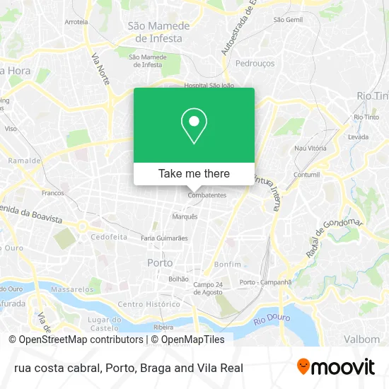rua costa cabral map