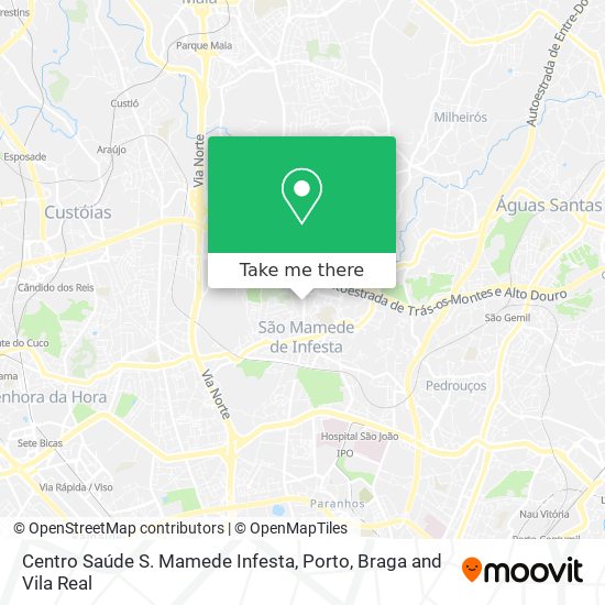 Centro Saúde S. Mamede Infesta mapa