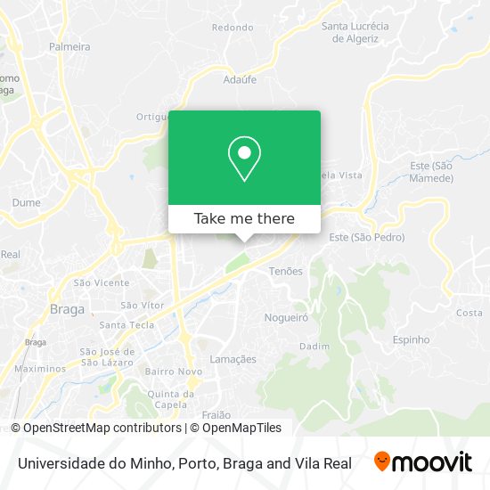 Universidade do Minho map