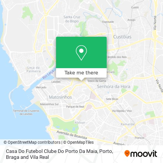 Casa Do Futebol Clube Do Porto Da Maia map
