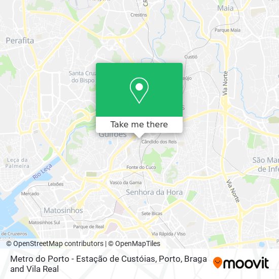 Metro do Porto - Estação de Custóias map
