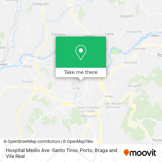 Hospital Médio Ave -Santo Tirso map