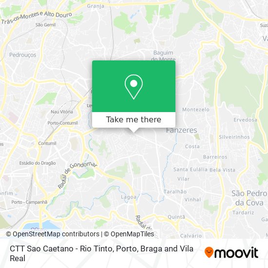 CTT Sao Caetano - Rio Tinto map