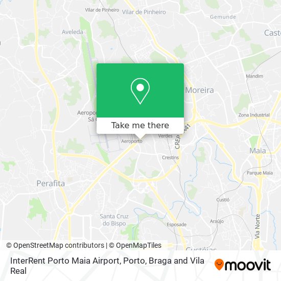 InterRent Porto Maia Airport map