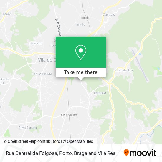 Rua Central da Folgosa mapa