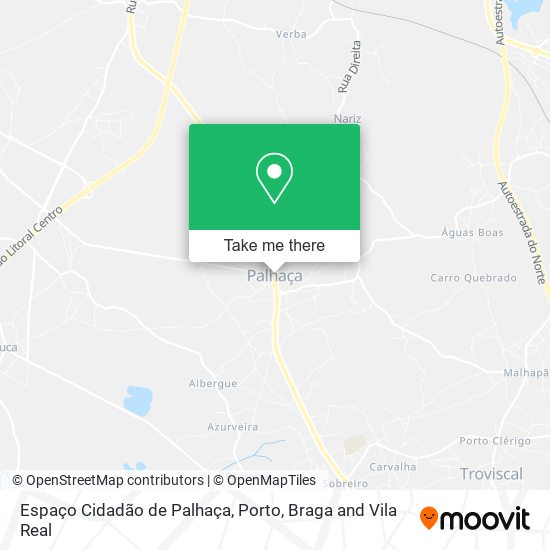 Espaço Cidadão de Palhaça map