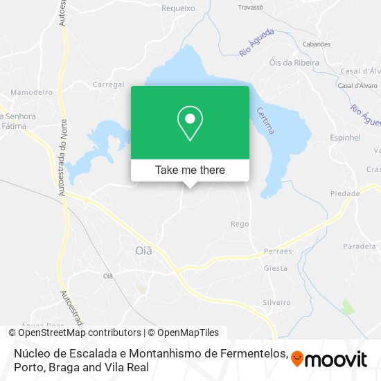 Núcleo de Escalada e Montanhismo de Fermentelos mapa