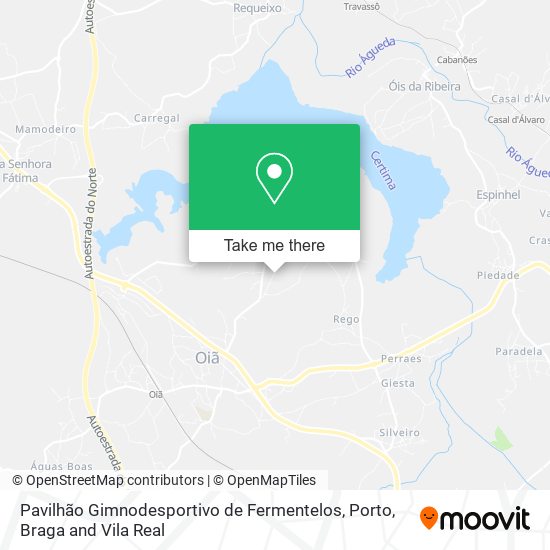 Pavilhão Gimnodesportivo de Fermentelos mapa