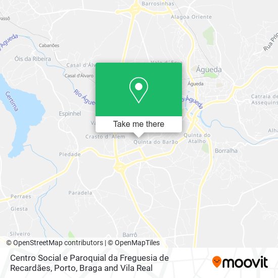 Centro Social e Paroquial da Freguesia de Recardães mapa