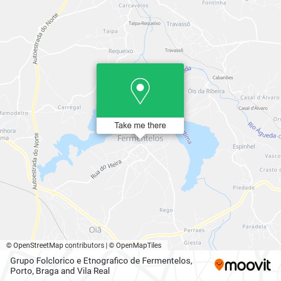 Grupo Folclorico e Etnografico de Fermentelos mapa