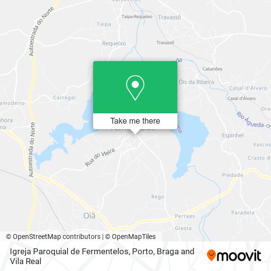 Igreja Paroquial de Fermentelos map