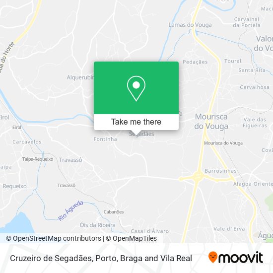 Cruzeiro de Segadães mapa