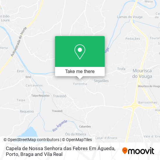 Capela de Nossa Senhora das Febres Em Águeda map