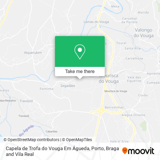 Capela de Trofa do Vouga Em Águeda mapa