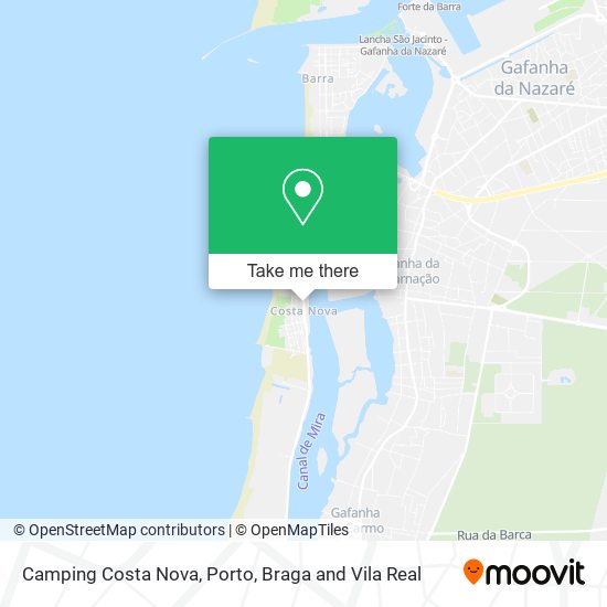 Camping Costa Nova map