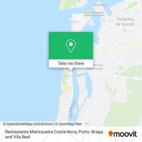 Restaurante Marisqueira Costa Nova mapa