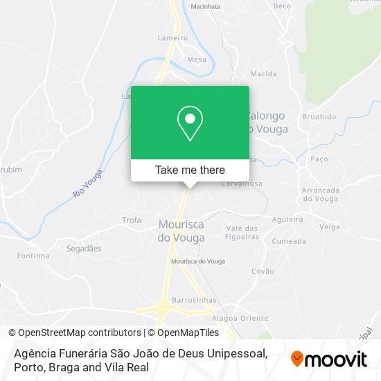 Agência Funerária São João de Deus Unipessoal mapa