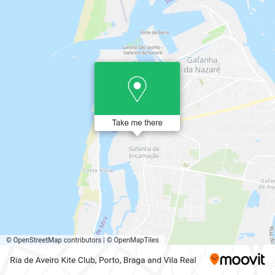 Ria de Aveiro Kite Club map