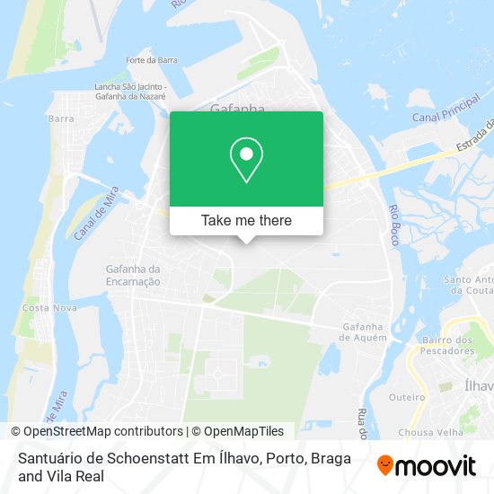 Santuário de Schoenstatt Em Ílhavo map