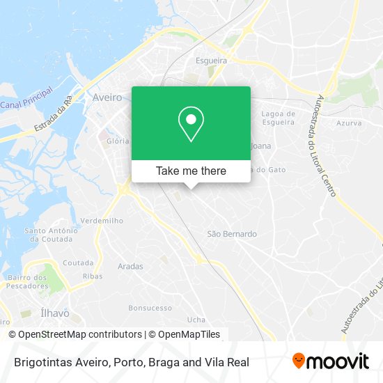 Brigotintas Aveiro map