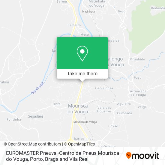 EUROMASTER Pneuval-Centro de Pneus Mourisca do Vouga mapa