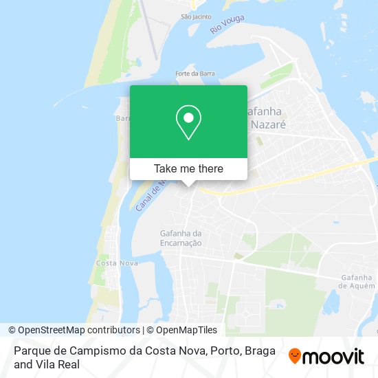 Parque de Campismo da Costa Nova map
