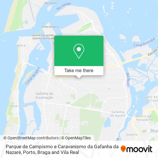 Parque de Campismo e Caravanismo da Gafanha da Nazaré map