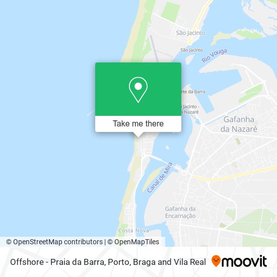 Offshore - Praia da Barra mapa