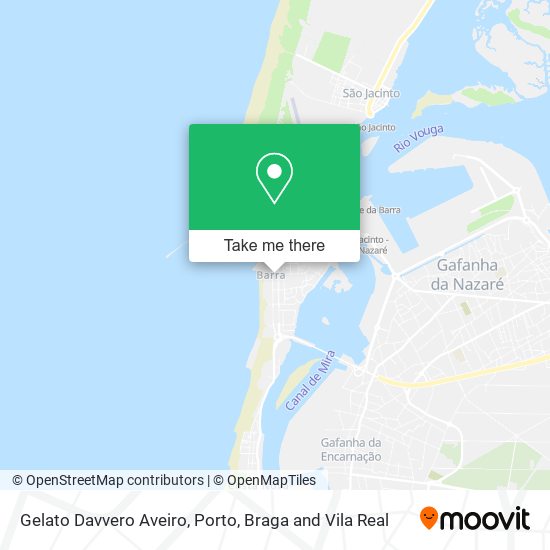 Gelato Davvero Aveiro mapa