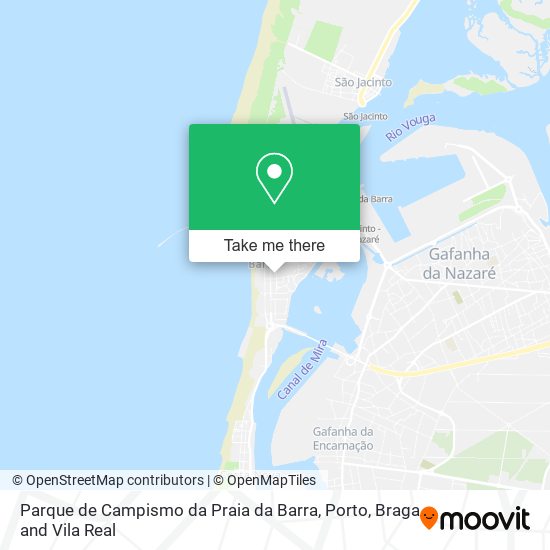 Parque de Campismo da Praia da Barra map