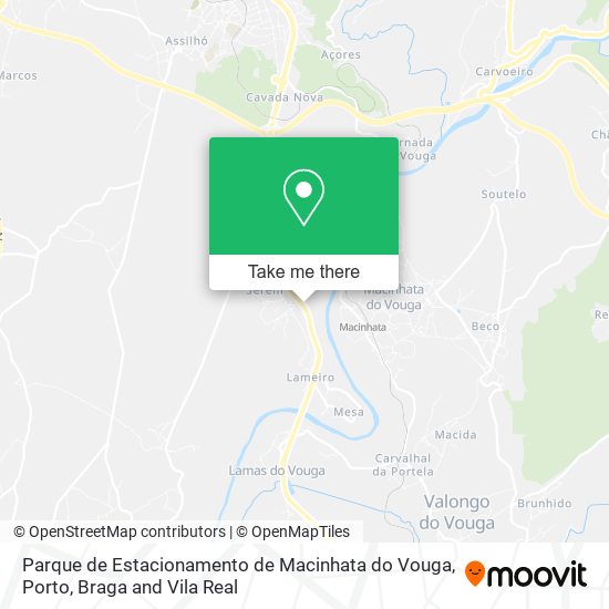 Parque de Estacionamento de Macinhata do Vouga mapa
