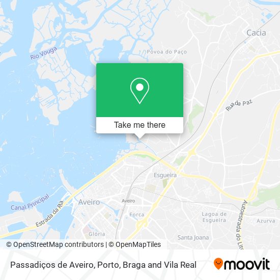 Passadiços de Aveiro map
