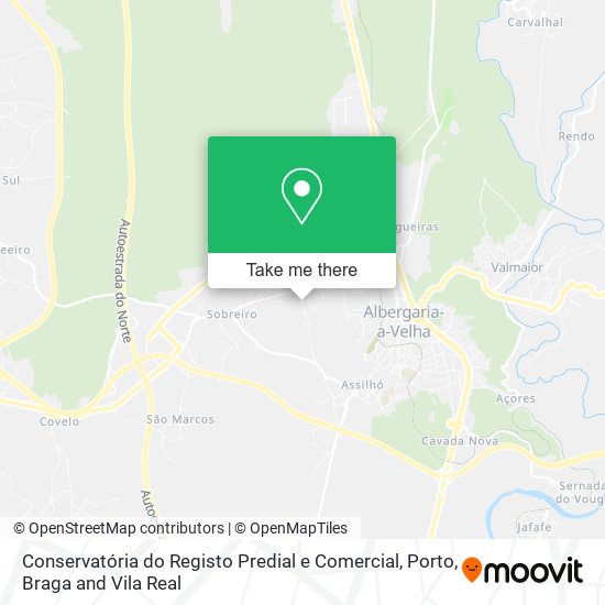 Conservatória do Registo Predial e Comercial mapa
