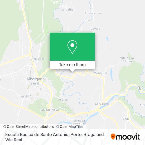 Escola Básica de Santo António mapa