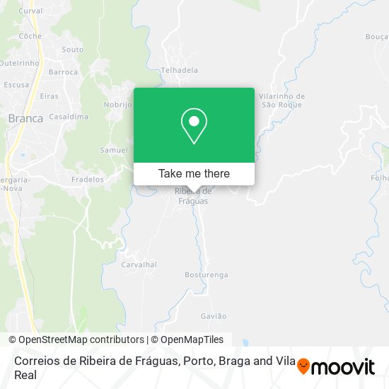Correios de Ribeira de Fráguas mapa