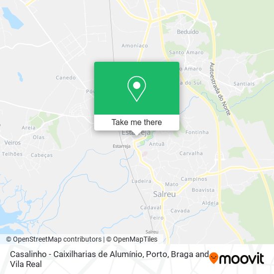 Casalinho - Caixilharias de Alumínio map