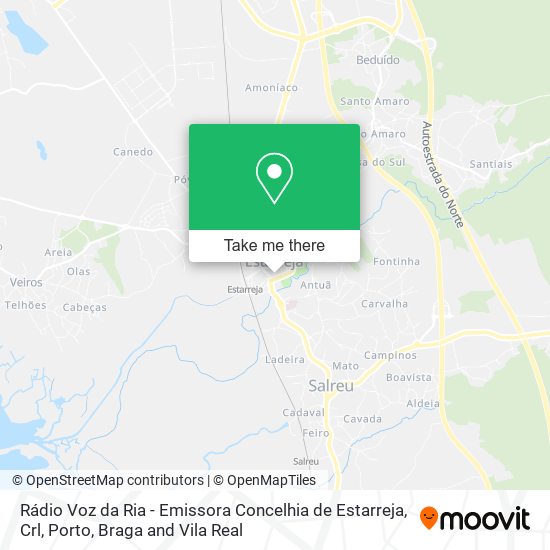 Rádio Voz da Ria - Emissora Concelhia de Estarreja, Crl mapa