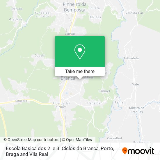 Escola Básica dos 2. e 3. Ciclos da Branca map