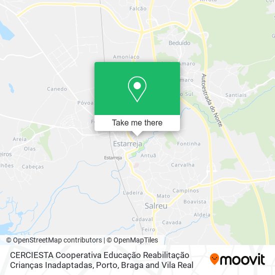 CERCIESTA Cooperativa Educação Reabilitação Crianças Inadaptadas map