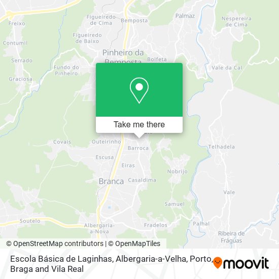 Escola Básica de Laginhas, Albergaria-a-Velha map