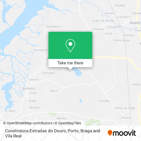 Construtora Estradas do Douro mapa