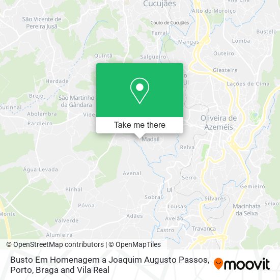 Busto Em Homenagem a Joaquim Augusto Passos mapa