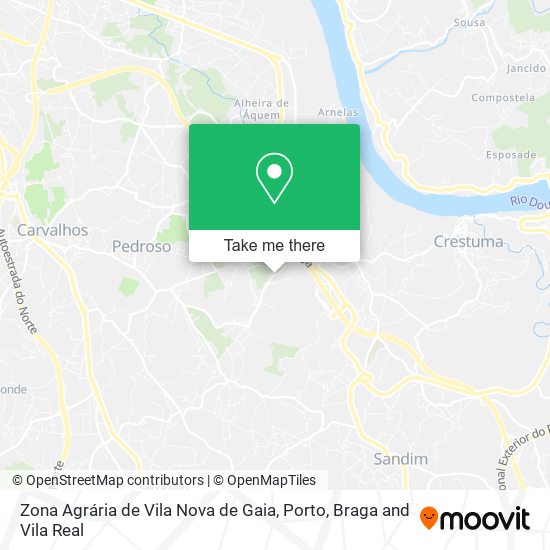 Zona Agrária de Vila Nova de Gaia map