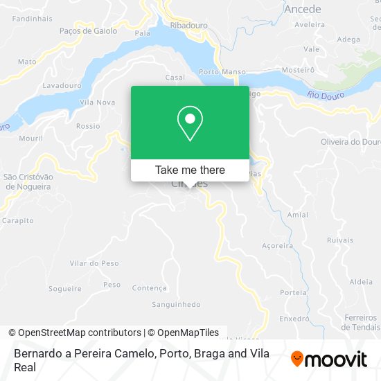 Bernardo a Pereira Camelo map