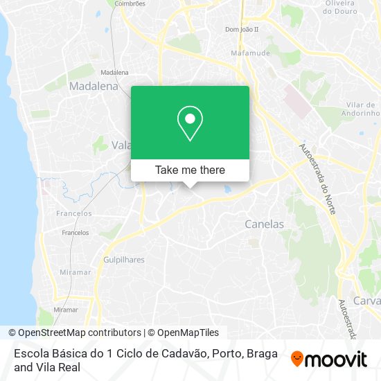 Escola Básica do 1 Ciclo de Cadavão map