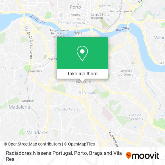 Radiadores Nissens Portugal map