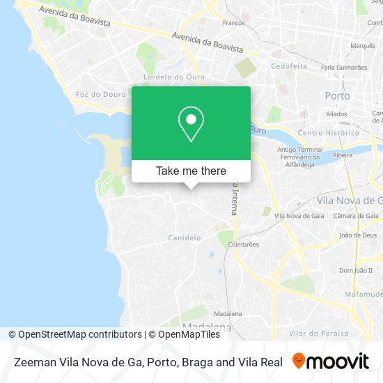 Zeeman Vila Nova de Ga map