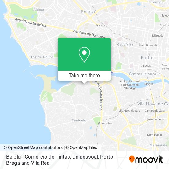 Belblu - Comercio de Tintas, Unipessoal map