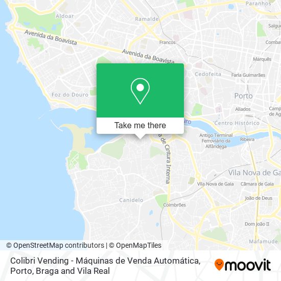 Colibri Vending - Máquinas de Venda Automática mapa