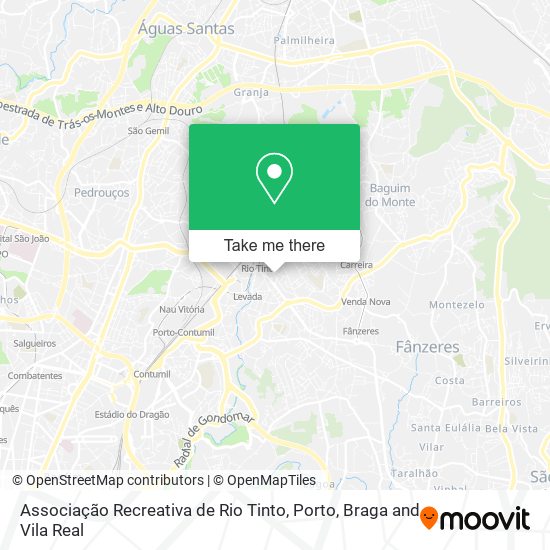 Associação Recreativa de Rio Tinto map